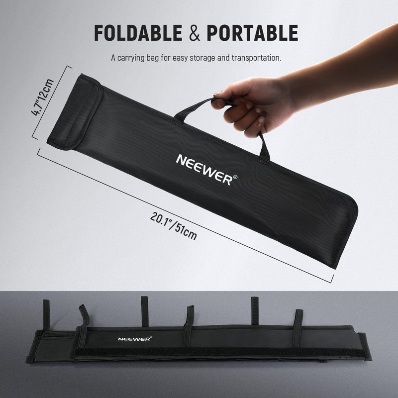 NEEWER Tube Light Grid Softbox Diffuser for BH20B LED Light Stick, Honeycomb Grid Strip Softbox with Diffuser, Carry Bag, Touch Fasteners for Live Stream YouTube TikTok Portrait Product Photos, NS2S