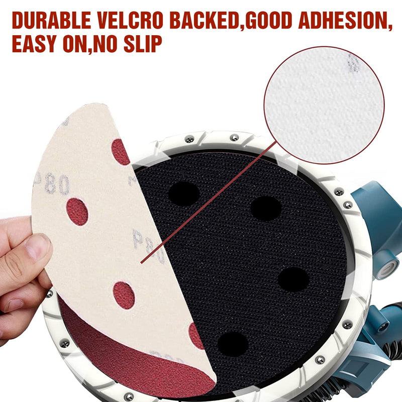 KONGMING Sandpaper 225 mm Velcro Pack of 25 6 Holes Grain P40 for Drywall Sander Sanding Giraffe Long Neck Sander 25.0