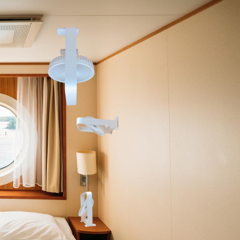 Magnetic Fan for Cruise Ship - Magnetically Sticks on Cabin Ceilings and Walls - Ultra Thin Yet Powerful 3-Gear, Portable & Cabin Approved, Rechargeable Battery - The Original Portable Cruise Fan 2026