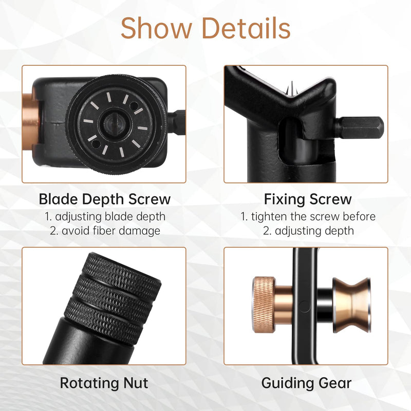 8-28.6MM Wire Stripper, FTTH Armored Fiber Optic Cable Stripper, Coaxial Round Fiber Optic Cable Jacket Stripper, Radial Cutter, Slitting Tools Double head (8-28.6mm)