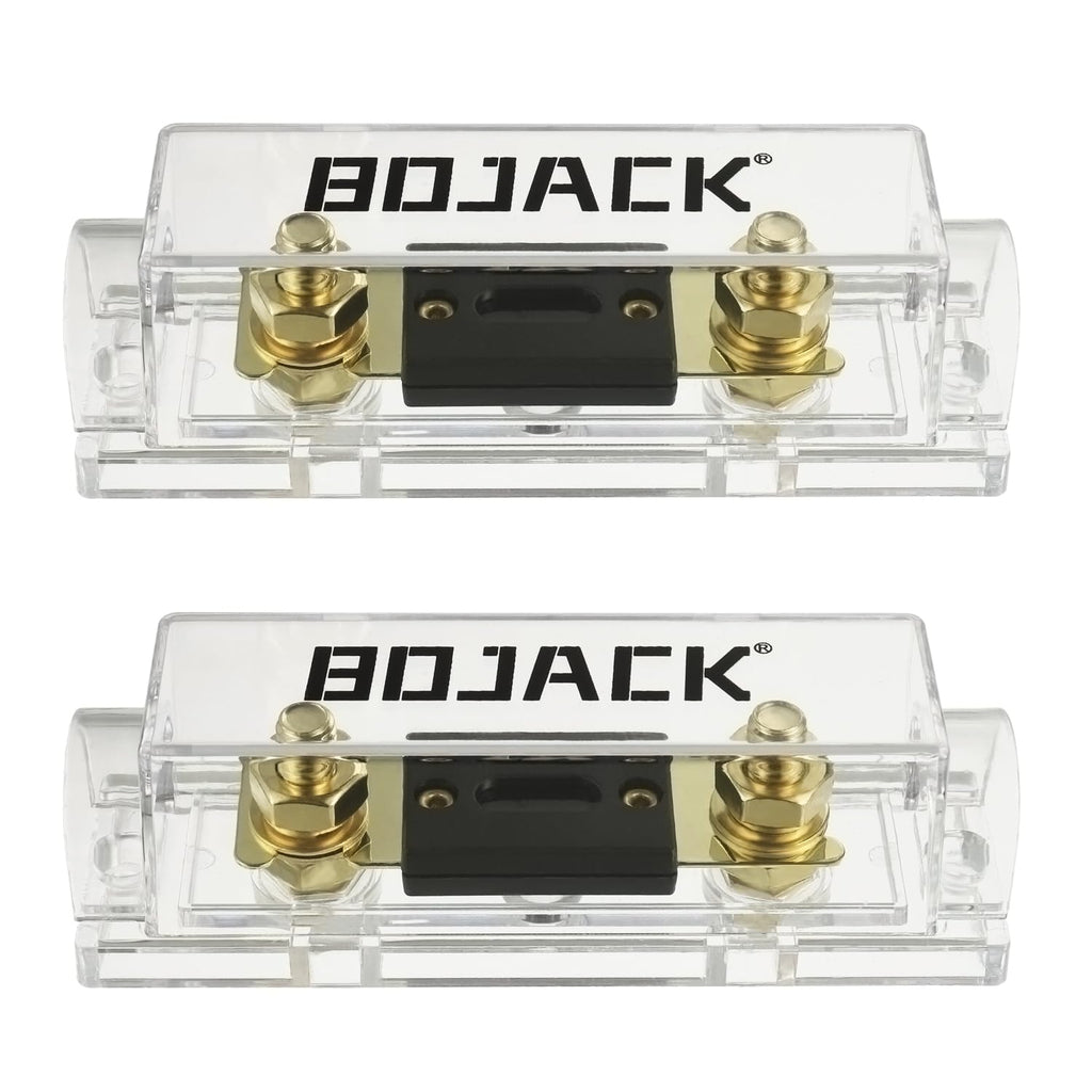 BOJACK 0/2/4 Gauge ANL Fuse Holder and 400 Amp ANL Fuses for 0 2 4 8 Gauge AWG Fuse Block, Fuse Box, Automotive Fuse Holder 400A (Pack of 2)