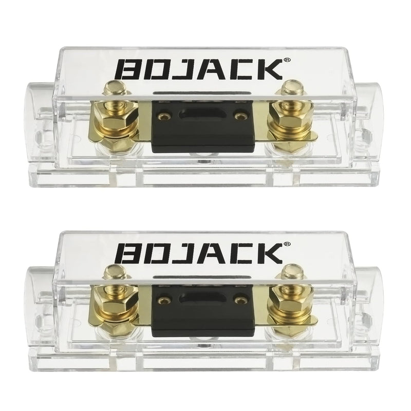 BOJACK 0/2/4 Gauge ANL Fuse Holder and 400 Amp ANL Fuses for 0 2 4 8 Gauge AWG Fuse Block, Fuse Box, Automotive Fuse Holder 400A (Pack of 2)