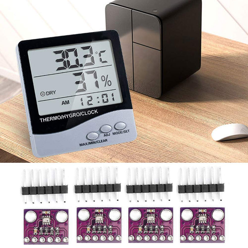 4PCs Atmospheric Pressure Sensor Module Temperature Humidity Digital Barometric Pressure Altitude Sensor GY-BMP280-3.3 Synthetic Cardboard