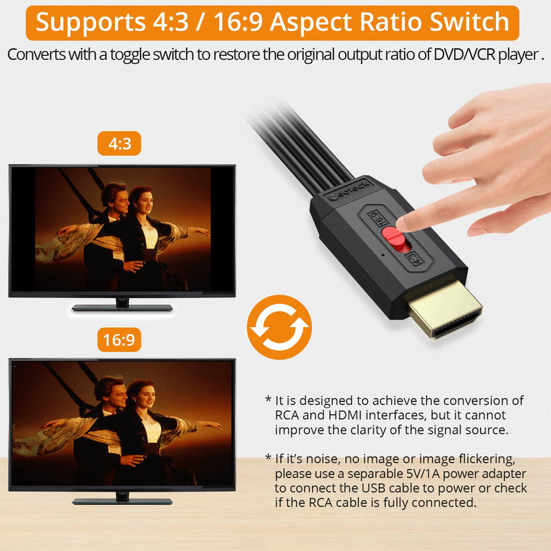 Neoteck Audio Kit: 192kHz Digital to Analog Converter & RCA to HDMI Converter, Optical to 3.5mm, Volume Adjustment, AV to HDMI Cable