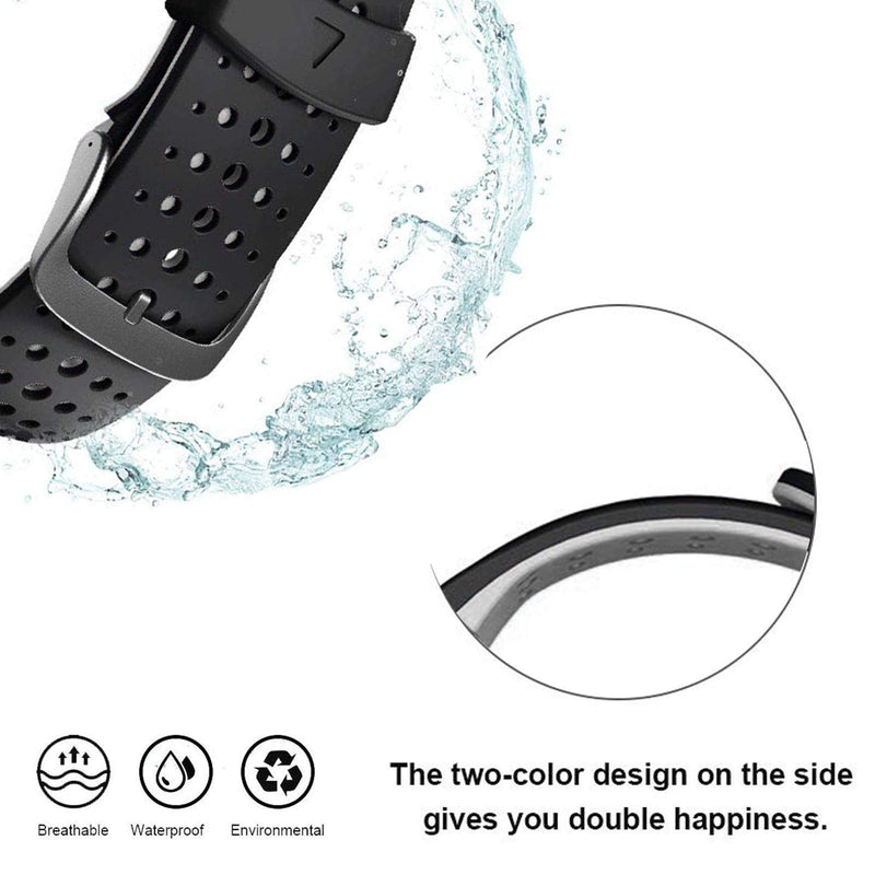 Abanen for Fenix 7 / Fenix 6/ Fenix 5 / EPIX 2 Silicone Quick Fit 22mm Watch Bands, Soft Sport Skin-Friendly Waterproof Wristband Strap for Garmin Instinct/Instinct 2 Solar,Approach S62 Black-Grey