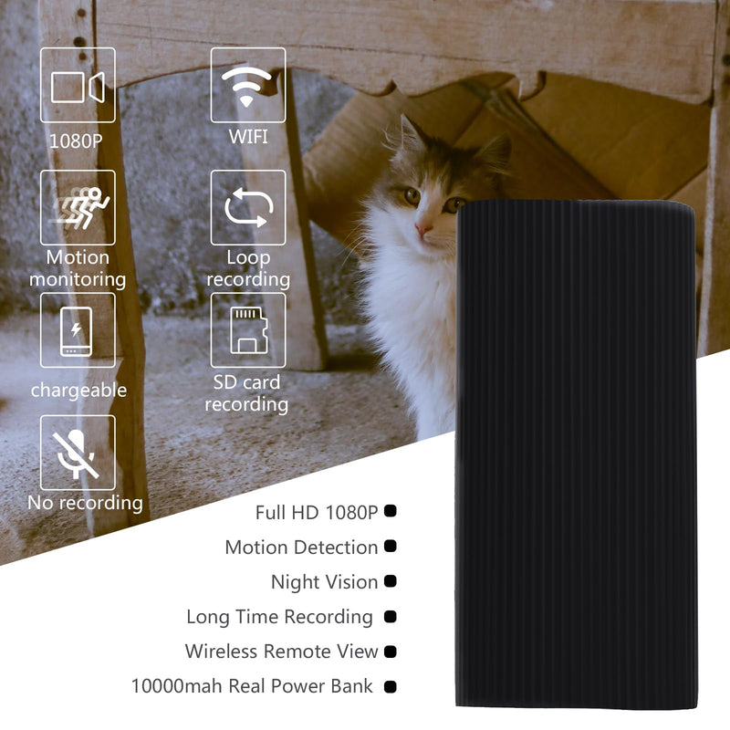Power Bank Camera Nanny Cam HD 1080P WiFi Wireless Mini Charger Camera with Motion Detector for Home Security