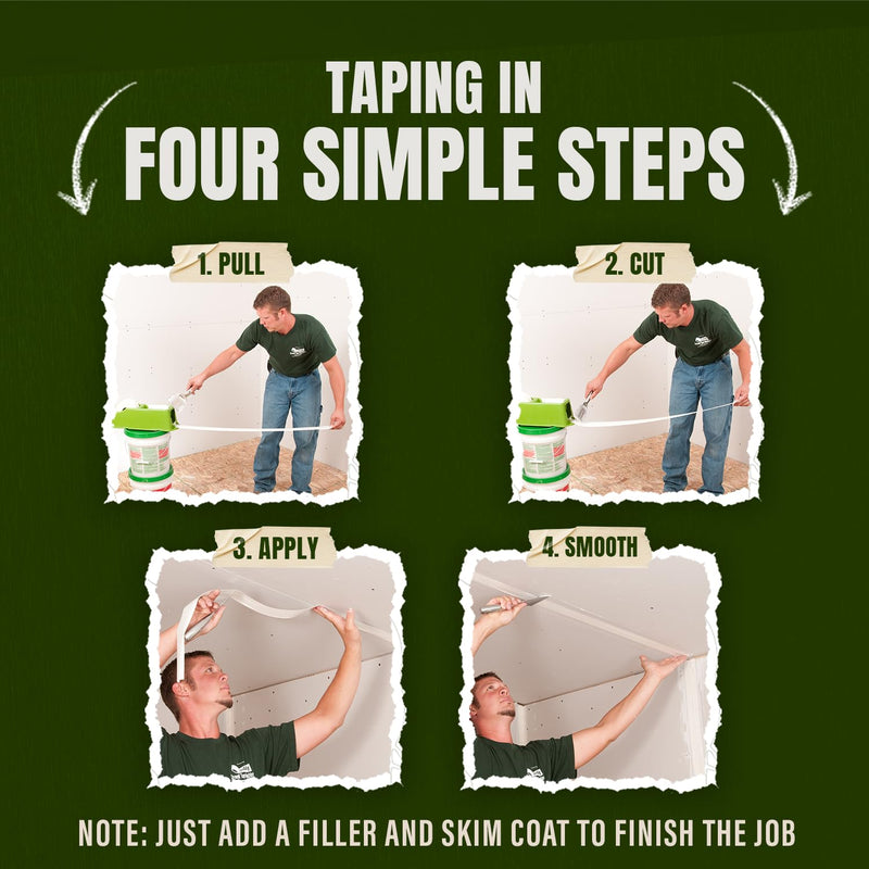 Buddy Tools TapeBuddy Drywall Taping Tool | Simplifies Drywall Banjo Taping - Reliable & Efficient Tape Dispenser for DIYers - Easy to Use - Reduces Mess and Waste