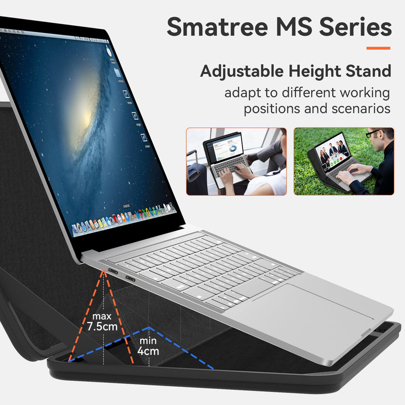 Smatree MS98 Hard EVA Protective Sleeve Case with Stand Compatible for 15.6 inch MSI Pulse GL66 Laptop, for MSI Pulse 15/WF66 15.6 inch Series, for MSI Crosshair 16/15 Series Laptop Sleeve For MSI 15.6 inch (MS98-2) MS - Black