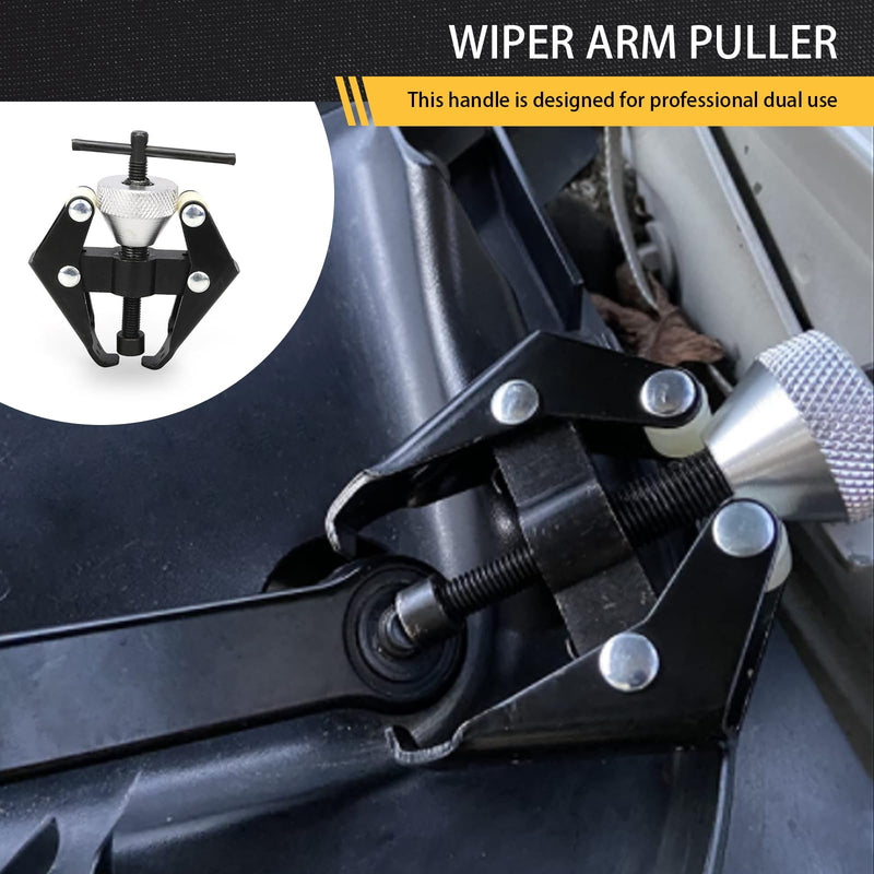 1 PC Car Wiper Arm Puller, Windshield Non-slip Durable Adjustable Wiper Arm Special Remover, Wiper Arm Puller Cable Pile Head Extractor, Universal Repair Accessories for Most Cars (Black)