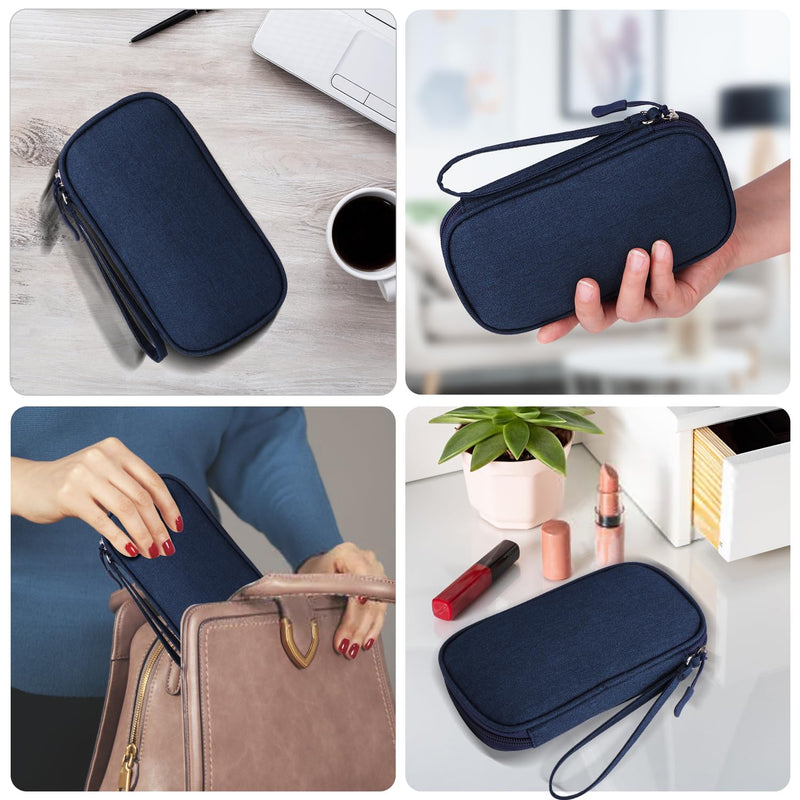 Travel Cable Organizer,Electronics Accessories Organizer Bag,Electronic Organizer Travel Universal Cable Organizer Electronics Accessories Bag for Charger, Phone, memory card,Travel Gadget Bag (Blue) Blue