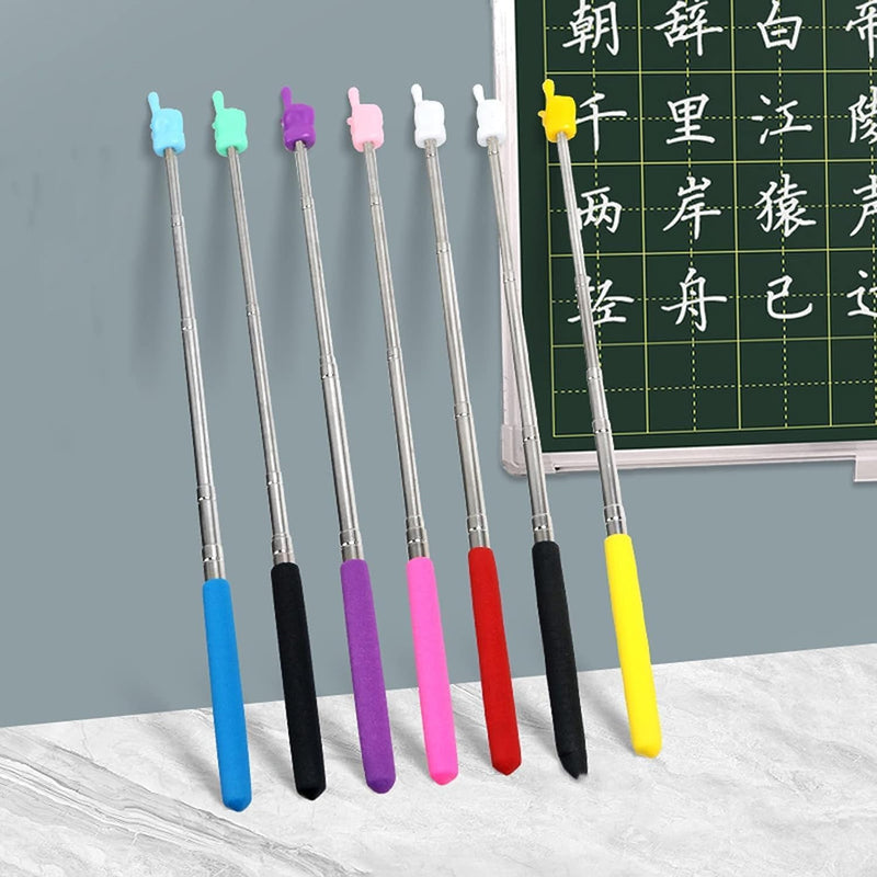 Black Telescopic Teachers Pointer, Metal Hand Retractable Pointer Extended Length 21.6 Inch, Teaching Pointer Stick for Classroom, Handheld Presenter Whiteboard Pointer,Office Presentation Pointers
