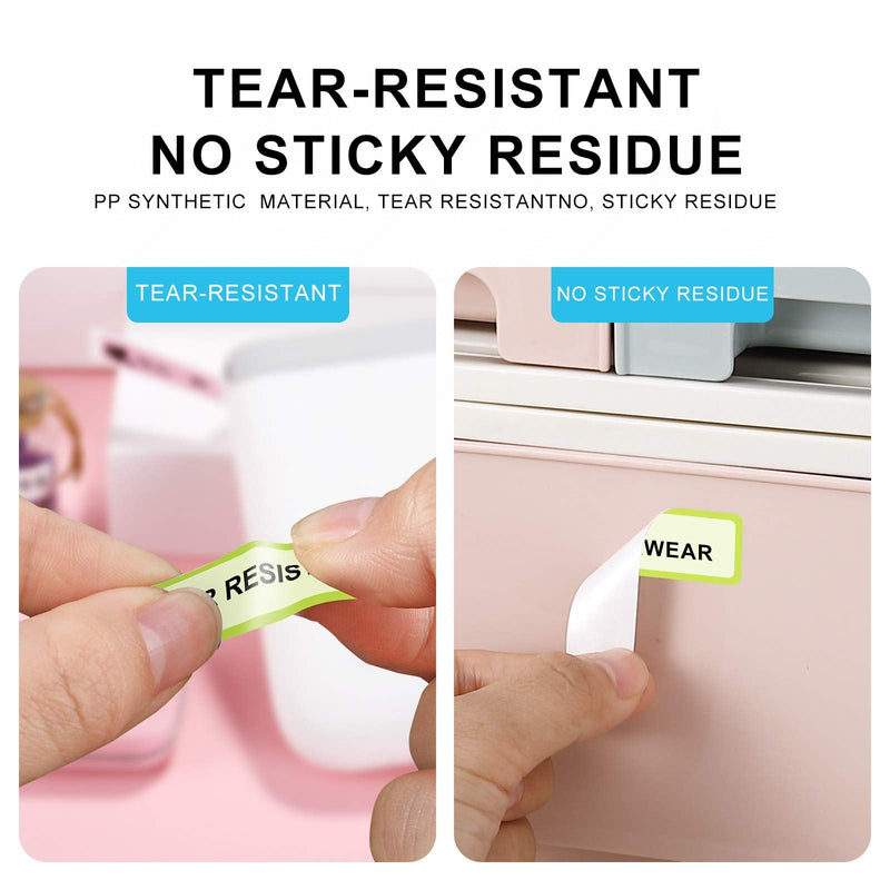 [Australia - AusPower] - NIIMBOT D11 Label Maker Tape Adapted Label Print Paper Standard Laminated Office Labeling Tape Replacement (Apple Green) Apple Green 