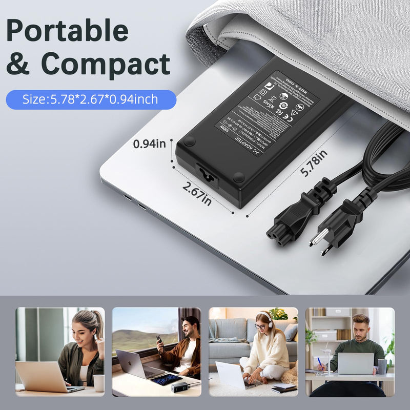 ROLADA 180W AC Power Adapter Compatible with Dell Docking Station WD19 K20A001 D6000 D6000S Business Dock WD15 K17A001 Thunderbolt Dock WD19TB WD19TBS TB15 TB16 TB18DC K16A K16A001 130W Power Charger