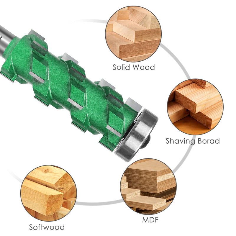 PRO Flush Trim Router Bit(20 Flutes) 1/2" Shank,2-3/4"Cut Length 20 Flutes
