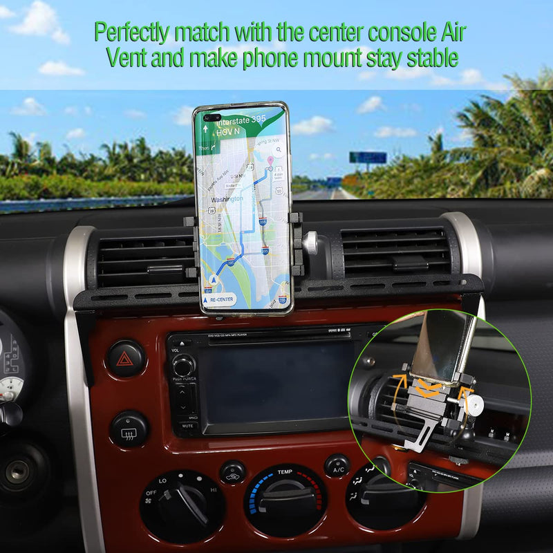 Fit for Toyota FJ Cruiser 2007-2021 Multifunctional Car Phone Mount, Dash Panel Track Cell Phone Holder for Car Dashboard Air Vent, Handsfree Dash Phone Stand, Black