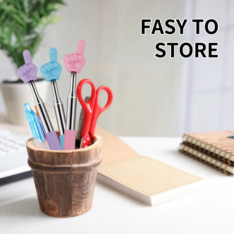3 Pcs Finger Pointer Stick for Classroom - Telescopic Teachers Preschool Finger Teacher Supplies for Classroom Elementary Presentation Pointer Finger Talking Stick