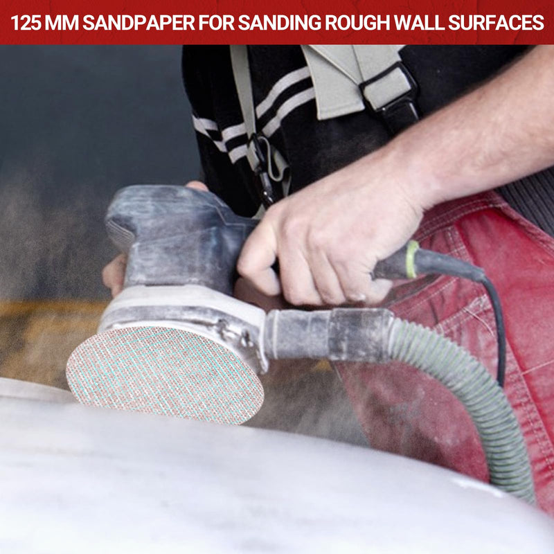 Sanding Mesh 125 mm, Grit 80 to 400 Sanding Net Set | Efficient Dust Removal Abranet for Wall Sander, Mesh Sandpaper for Wood, Metal, Car, Paint Mix grit