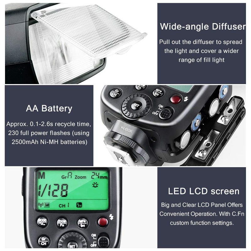 GODOX TT600S Master Slave Flash Speedlite MI Hotshoe Interface for Sony Camera, GN60, 5600k±200k, Godox X System, 0.1-2.6s Recycle Time