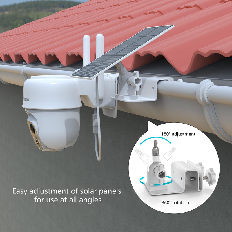 HOLACA Gutter Mount Bracket Kits Compatible with Cinnado B6 2K/3MP Solar Security Cameras Wireless Outdoor and Cinnado Solar Panel