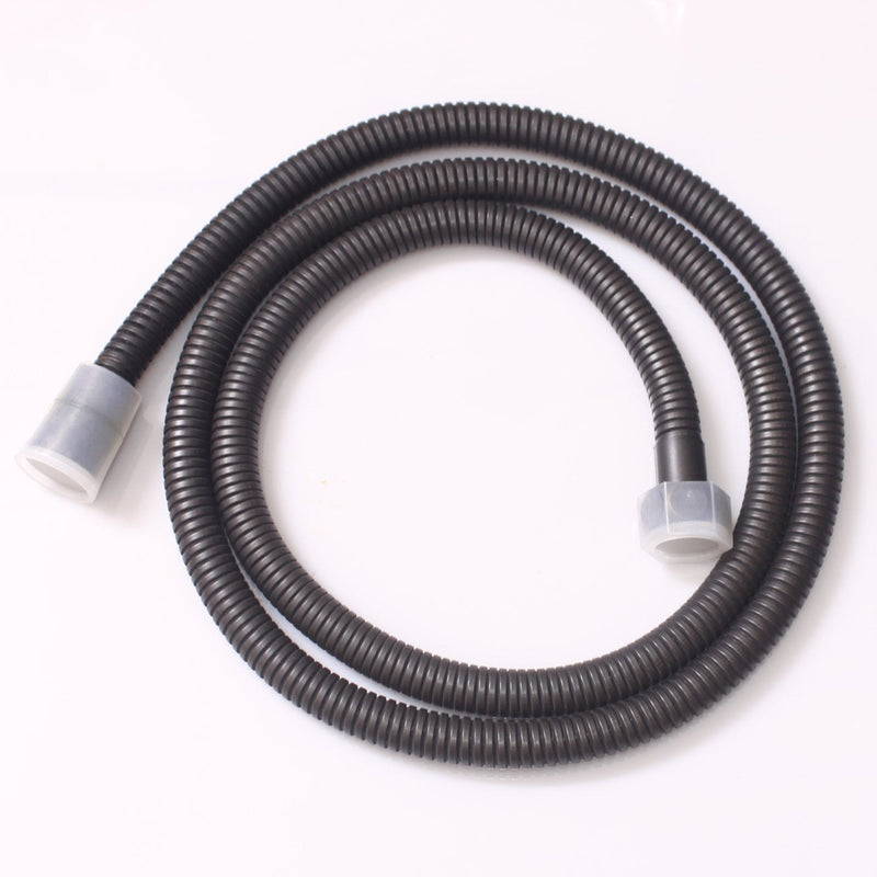 Square Solid Brass Hand Held Shower Head With Wall Connector Holder and Hose Set Matte black