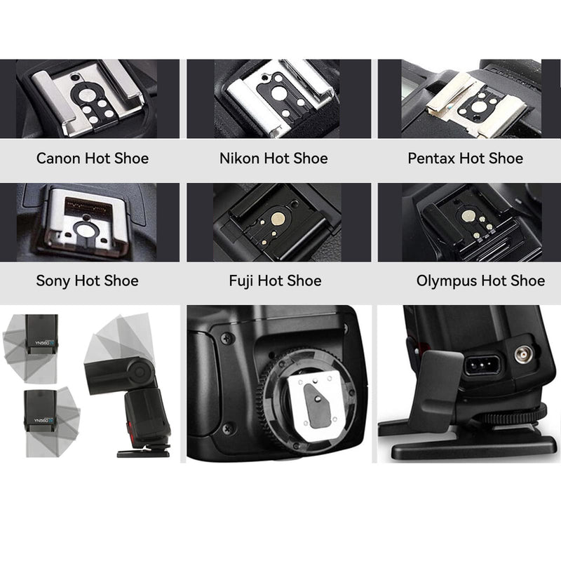 YONGNUO YN560 IV Wireless Flash Speedlite, Master + Slave Flash + Built-in Trigger System, for Canon Nikon Pentax Olympus Fujifilm Panasonic Digital Cameras Black
