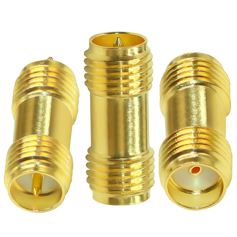 TUOLNK SMA Female to RP SMA Female RF Connector Kit RF Connector Converter for Antenna Radio Pack of 3