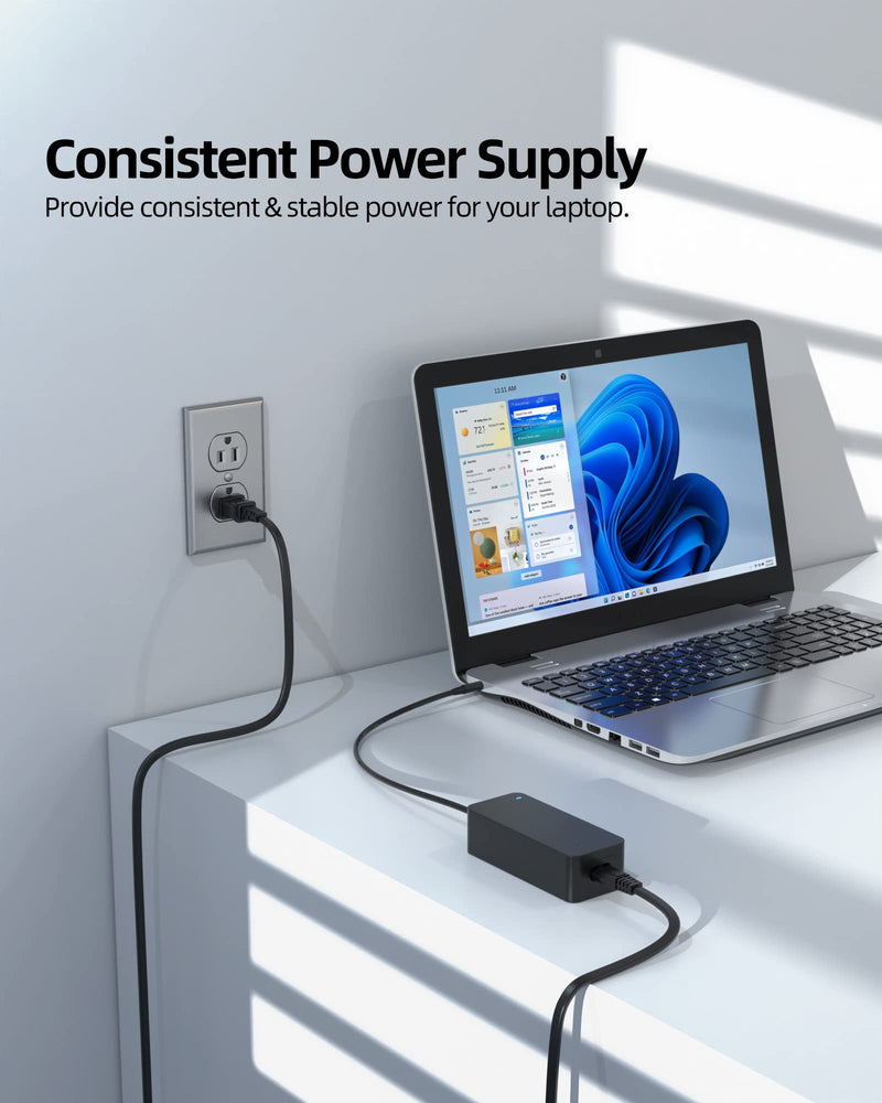 65W 45W AC Power Cord Fit for Dell Docking Station D1000 D3100 5M48M 452-BBPG 5RR7X Ultra HD 4K Triple Display Wireless Charger Adapter Supply Cable