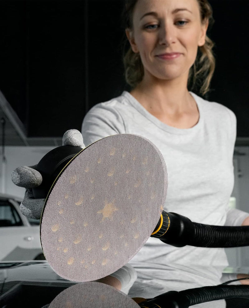Mirka Abranet 5424105051 Mesh Sanding Discs, Diameter 150 mm, Velcro, Grit P500, Pack of 50, for Sanding Wood, Filler, Varnish, Plastic; Dust-free sanding | Mesh Sanding Discs P500 for Wood Spatula Paint Plastic High Dust Extraction Durable Grain P500