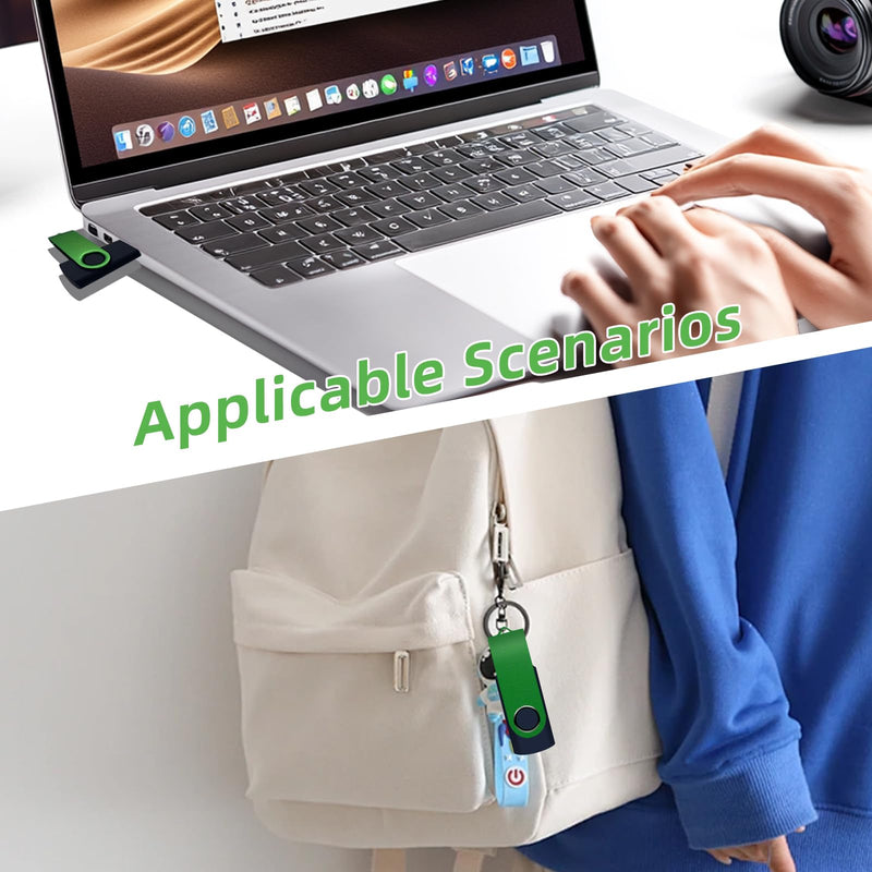 20-Pack 4GB USB 2.0 Flash Drives,XUANREG Thumb Drives Jump Pen Drive Memory Stick with 20pack Lanyards Green USB Drive Bulk (4GB,20PCS) 4GB 2.0 Green-20PCS