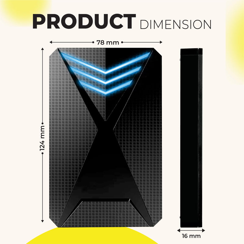 1TB External Hard Drive Portable USB 3.0 External HDD with RGB Light – High-Speed Data Transfer Data Storage Drive Compatible with PS3, PS4, Desktop, Laptop, Gaming Consoles, and More 1TB