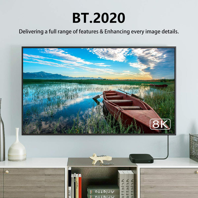 8K Fiber HDMI Cable 50ft, Fiber Optic HDMI 2.1 Cable 8K@60Hz,4K@120Hz 48Gbps, Dynamic HDR, eARC Compatible with RTX 3080/3090 Xbox Series X PS5 Denon AV Receiver LG Samsung Sony TV 50 Feet Black