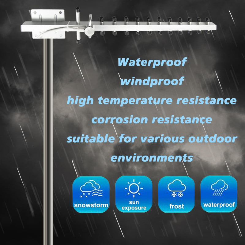 BOOBRIE Dual Band Yagi WiFI Antenna 2.4G/5.8G 8dBi Outdoor Directional Antenna High Gain RP-SMA Female Connector 4.92Ft RG58 Cable 13 Unit WIFi Yagi Antenna for Router Network Card WiFi Signal Booster