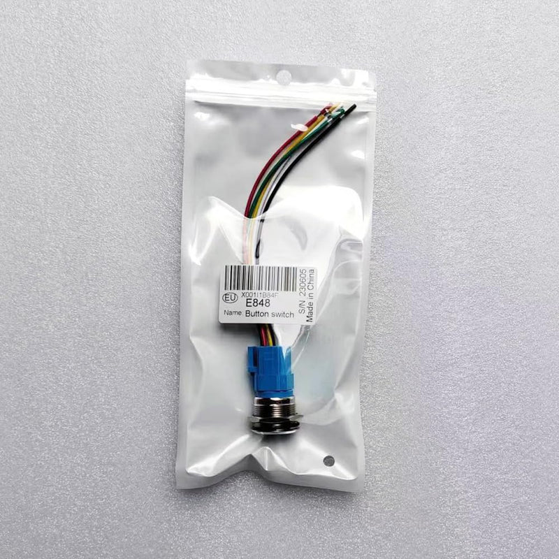 Formed 0.87''/22mm Stainless Steel Push Button Switch 230V AC 3A Power Symbol LED 1NO1NC SPDT On Off Waterproof Toggle Switch with Cable Socket Plug (Blue LED) Blue /220-230v