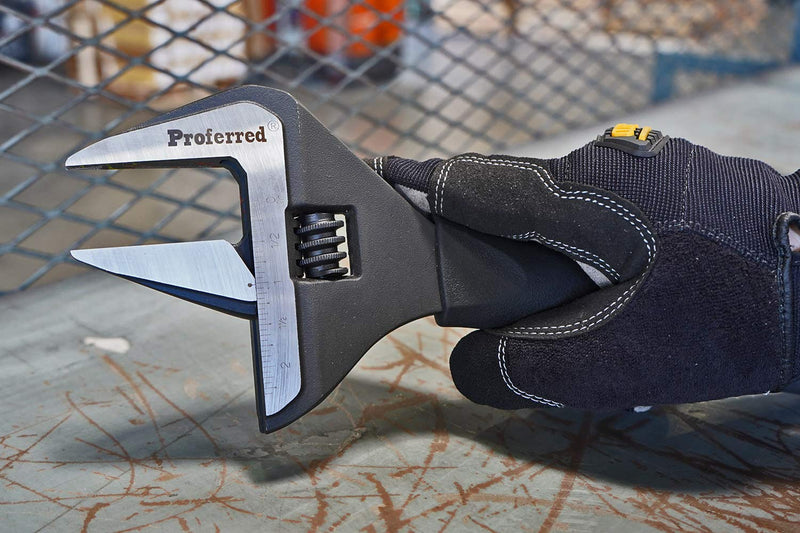 Plumbing Adjustable Wrench, Black Phosphate Finish, 4 Available Size Options 6-inch, 8-inch, 10-inch, 12-inch - T08004