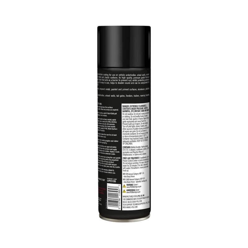 U-POL Undercoating Spray, Vehicle Protection Spray with Textured Finish & Anti-Rust Technology, Black