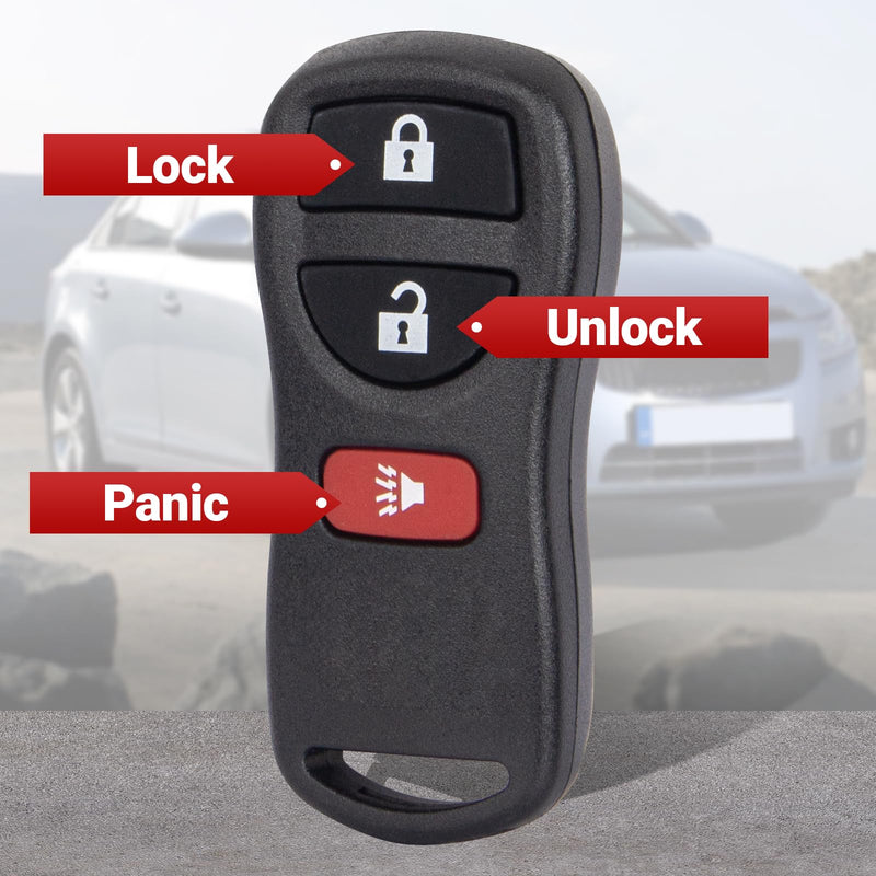 Key Fob Keyless Entry Remote Control Compatible with Nissan Armada/Frontier/Murano/Pathfinder/Quest/Sentra/Titan/Versa/Xterra丨Infiniti qx4/fx35/fx45 Car Key Replacement for KBRASTU15 CWTWB1U733