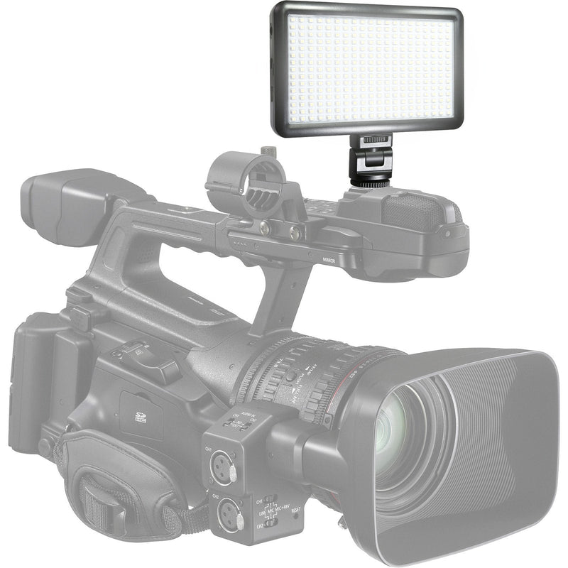 Vidpro LED-300 Photo and Video Light Kit - On Camera Panel LED Light - Adjustable and Dimmable Light Fits Cameras Video Camcorders and DLSR w/Hot Shoe Includes Rechargeable Battery Diffuser and More