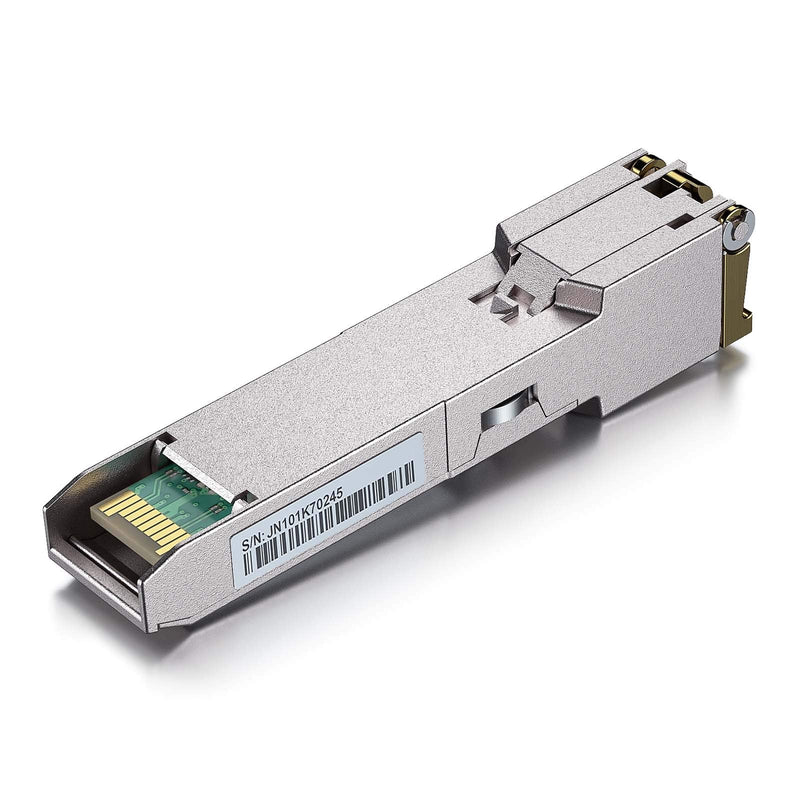 10Gtek 1.25G SFP-T, 1000BASE-T Copper SFP, SFP to RJ45 SFP, Compatible with Juniper QFX-SFP-1GE-T/EX-SFP-1GE-T