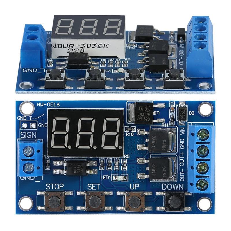 Akozon Timer Module, DC 5V-36V Trigger Cycle Delay Timer Switch Turn On/Off Relay Module with LED Display