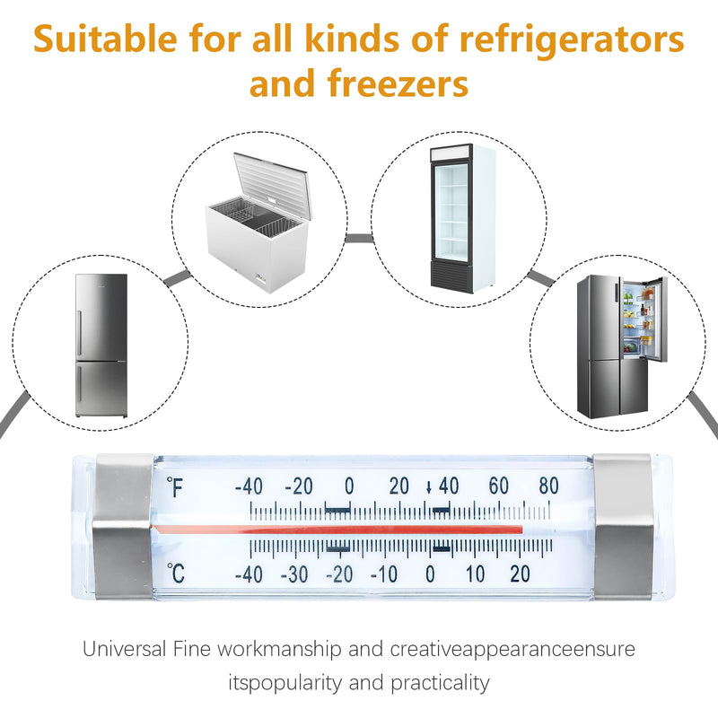 9 Pcs Freezer Kitchen Thermometer Refrigerator Thermometer Fridge Thermometer Freezer Cooler for Kitchen Restaurant Home Decoration