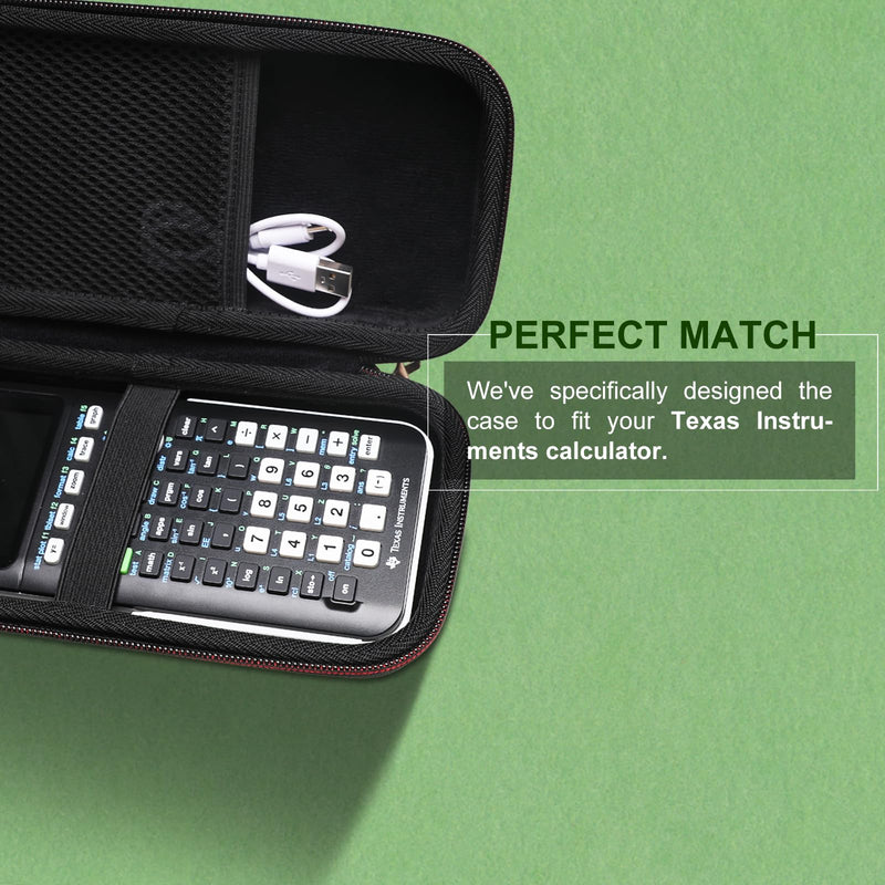 LTGEM EVA Hard Case Compatible with Texas Instruments TI-84 Plus CE/TI-84 Plus/TI-Nspire CX II CAS/TI-Nspire CX II/TI-83 Plus/TI-89 Titanium/TI-85 / TI-88 Color Graphing Calculator, White 8.9*4.5*2.2 1.White