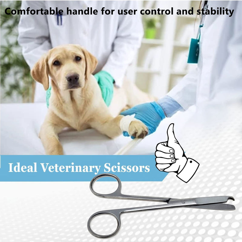 Premium Quality Suture Stitch Scissors with Crescent Delicate Hook- Perfect for Suture Removal, First Aid, EMS Training and More Premium Quality Instrument- Stainless Steel (4.5 Inch Straight) 4.5 Inch Straight