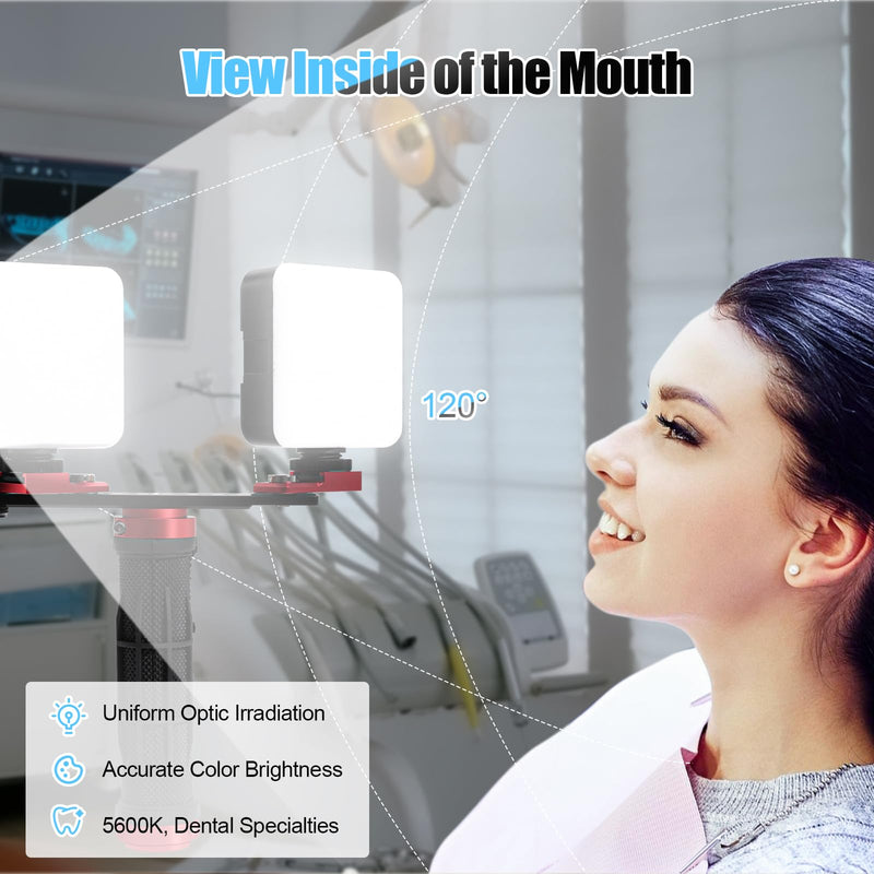 ANNWAH Dental Photography Aid, Oral Cell Phone Camera Fill Light Brightness Led Video Light Studio Lighting Kit for Home, Clinic, Hospital
