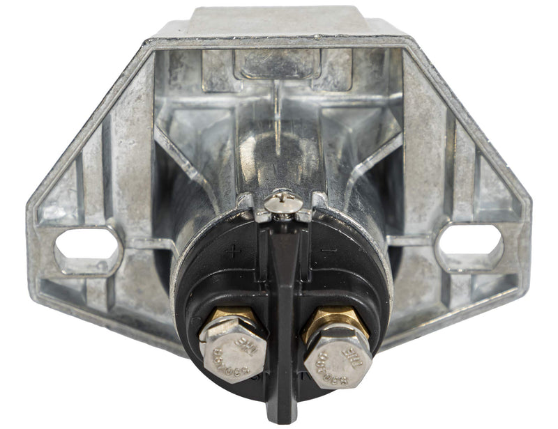 Buyers Products 2-Way Die-Cast Zinc Trailer Connector -Truck Side - Horizontal Pin Arrangement (TC1002) Receptacle - Horizontal