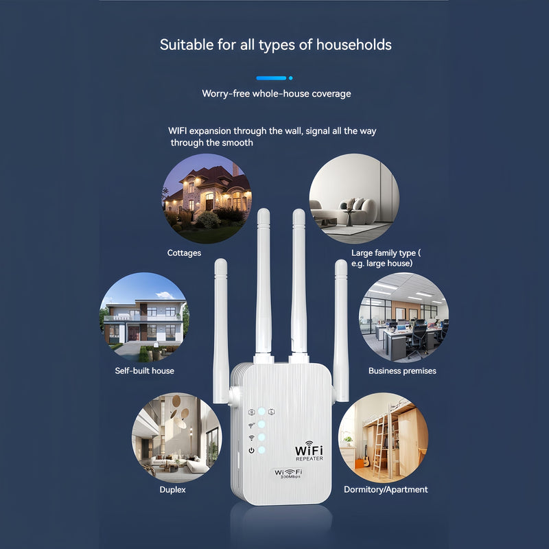 1200Mbps WiFi Extender Signal Booster,WiFi Extender Dual Band for Home，New Gen 6X Faster Internet Booster Extender, WiFi Repeater Coverage up to 10K sq.ft and 65 Devices (White) White small