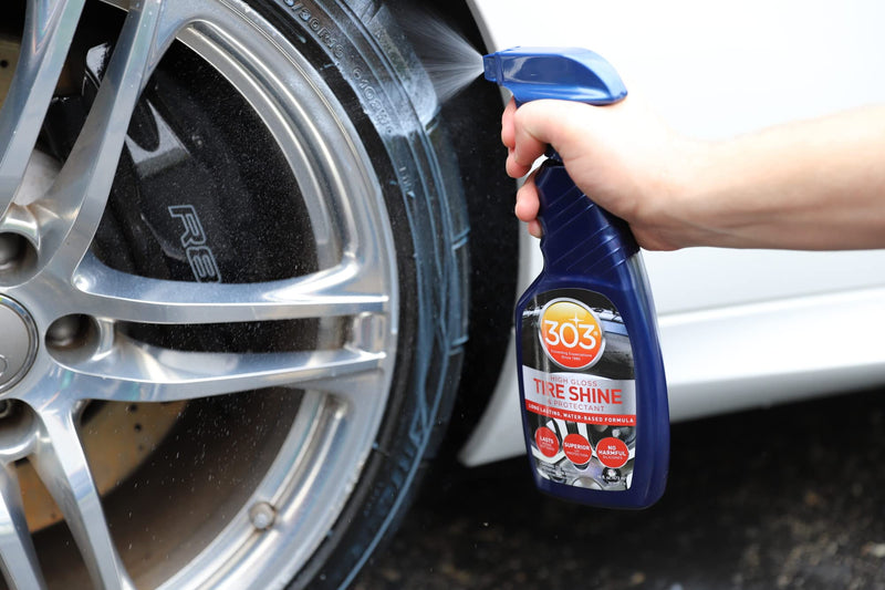 303 Products High Gloss Tire Shine And Protectant - Long Lasting, Water Based Formula - Lasts For Weeks - No Harmful Silicones - Lasts Weeks Not Days, 16 fl. oz. (30395CSR) Packaging May Vary 16 fl oz