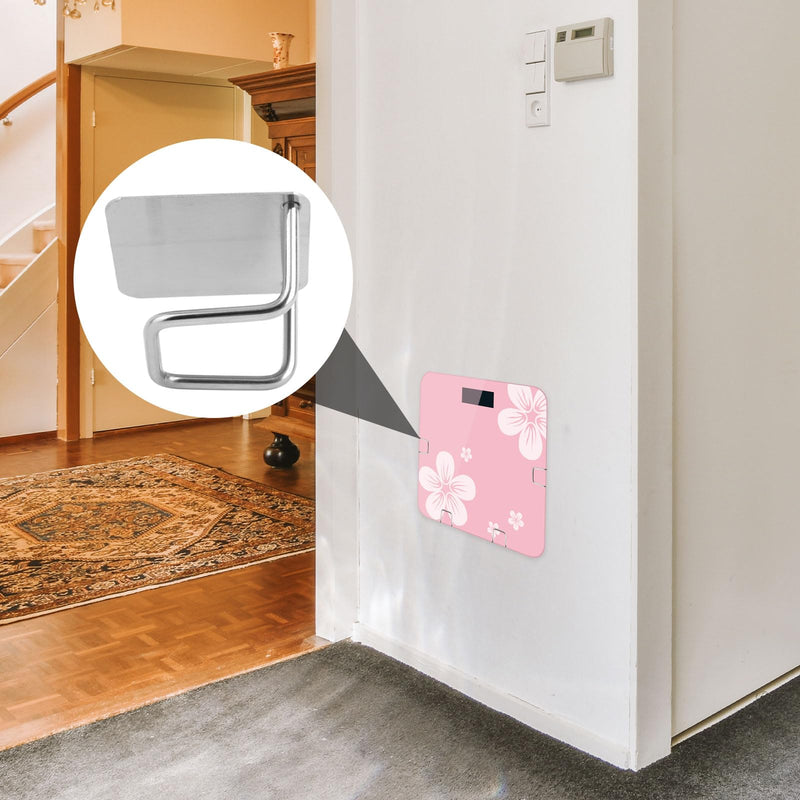 4 Pieces Body Weight Scale Holder Drill Free Stand | Self Adhesive Bathroom Scale Organizer Holder Body Weight Meter for Wall Cabinet Storage Household