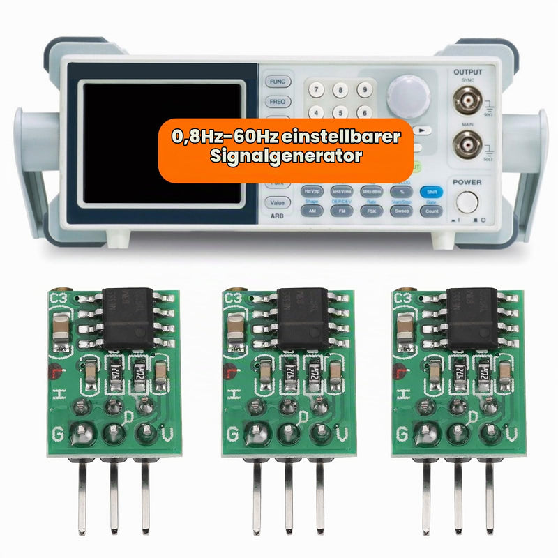 EMSea Pack of 5 0.8Hz-60Hz Adjustable Signal Generator Rectangular Signal Generator NE555 Module Frequency Adjustable Signal Generator DC 5-15V
