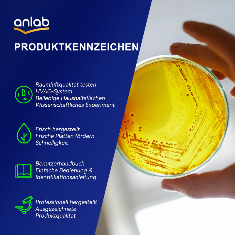 Nutrient Agar Petri Dishes Science Project Kit | Pre-Poured Agar Plates and Cotton Swabs for Science Experiments | Bacteria Science Kit - Sealed Separately (Items of 30)