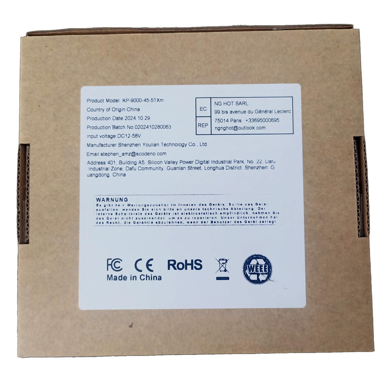 5-Port Industrial Ethernet Switch, Unmanaged 10/100Mbps DIN-Rail Network Switch, IP40, Operating Temperature Range of -30°C– 75°C (-22°F – 167°F) 5 port switch